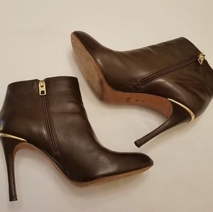 Coach Brown Leather Booties - Size 10